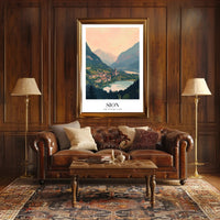 Sion Cityscape Art Print: Urban or Cityscape Poster PosterGoat