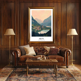 Sion Cityscape Art Print: Urban or Cityscape Poster PosterGoat