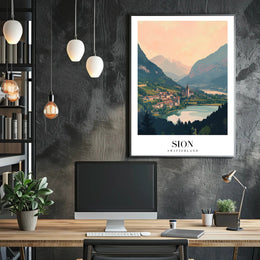 Sion Cityscape Art Print: Urban or Cityscape Poster PosterGoat