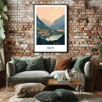 Sion Cityscape Art Print: Urban or Cityscape Poster PosterGoat