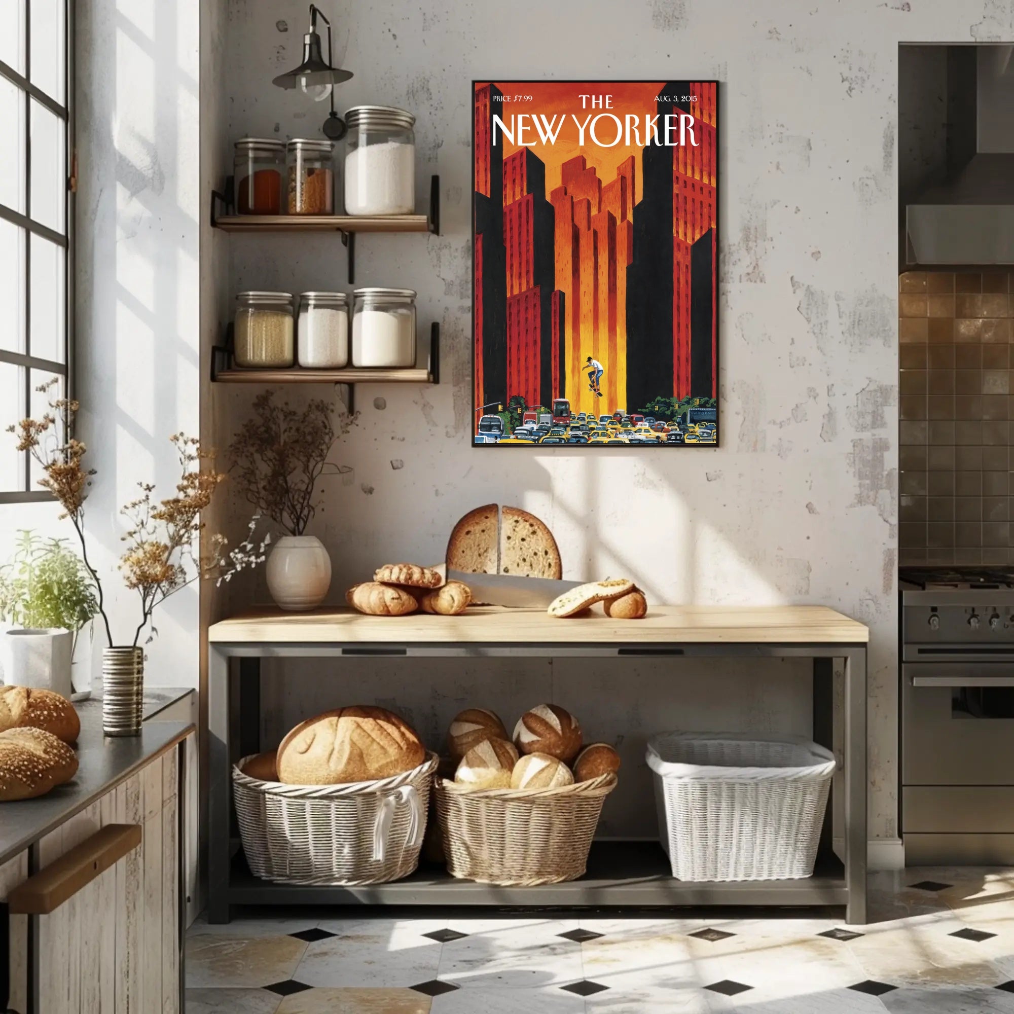 Skateboard Culture New York Vibes Urban Sports Poster PosterGoat