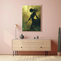 Skeletal Specter Digital Art Print: Abstract, Artistic, or Pop Culture Poster PosterGoat