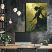 Skeletal Specter Digital Art Print: Abstract, Artistic, or Pop Culture Poster PosterGoat