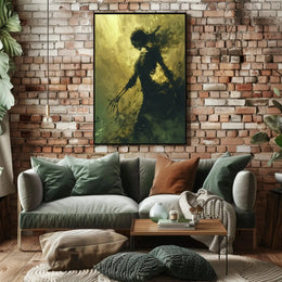 Skeletal Specter Digital Art Print: Abstract, Artistic, or Pop Culture Poster PosterGoat