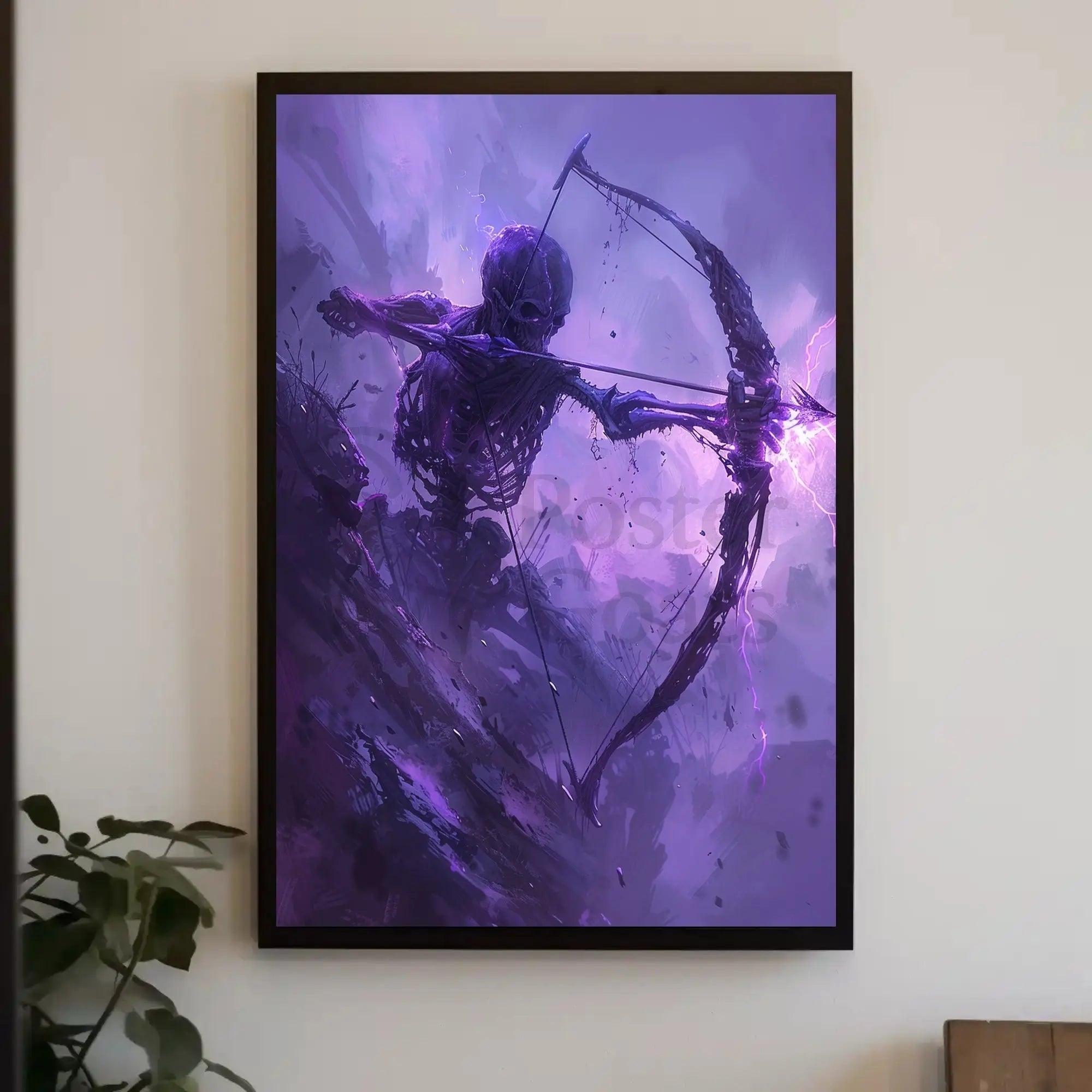 Skeleton Archer in Mystical Fantasy Art Poster PosterGoat