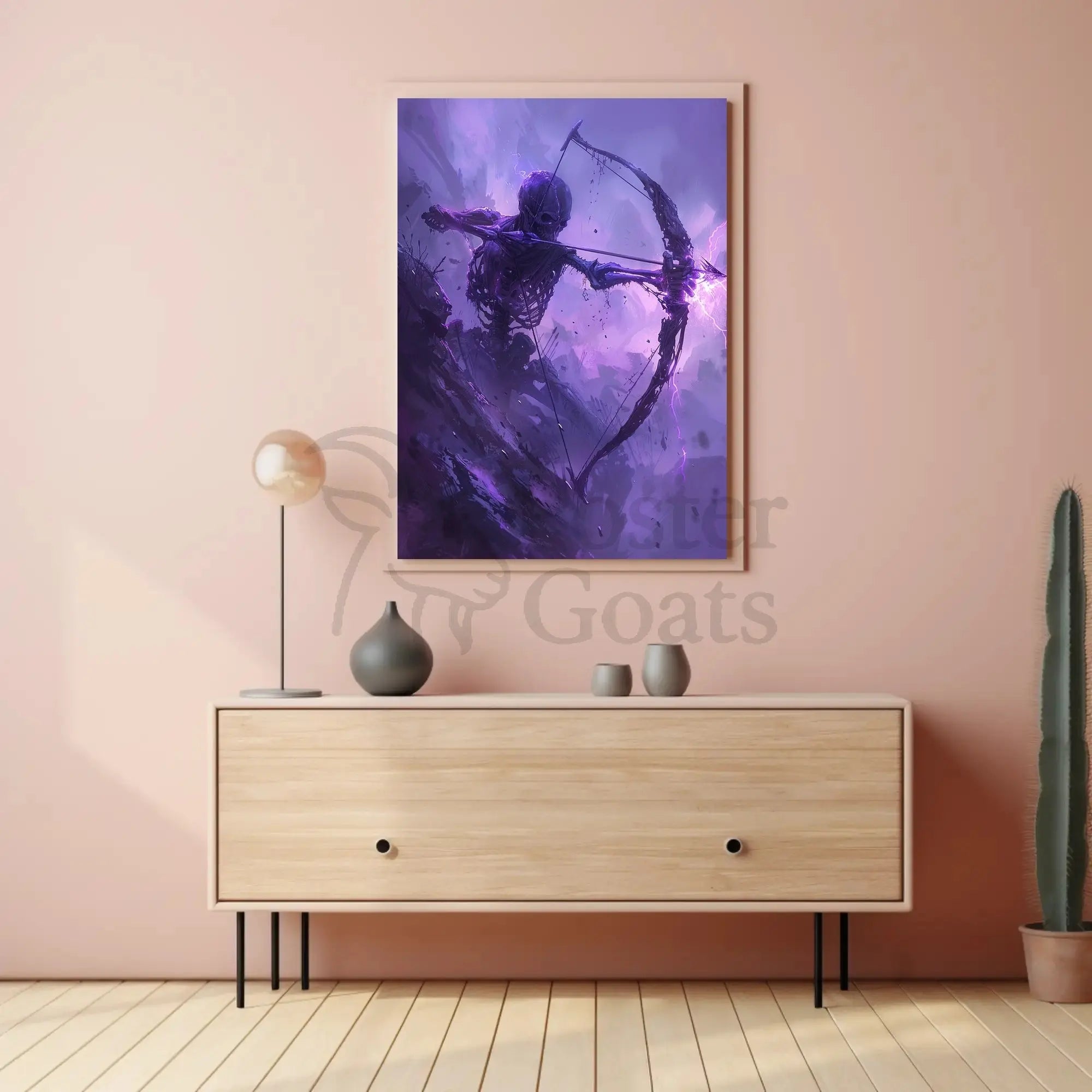 Skeleton Archer in Mystical Fantasy Art Poster PosterGoat
