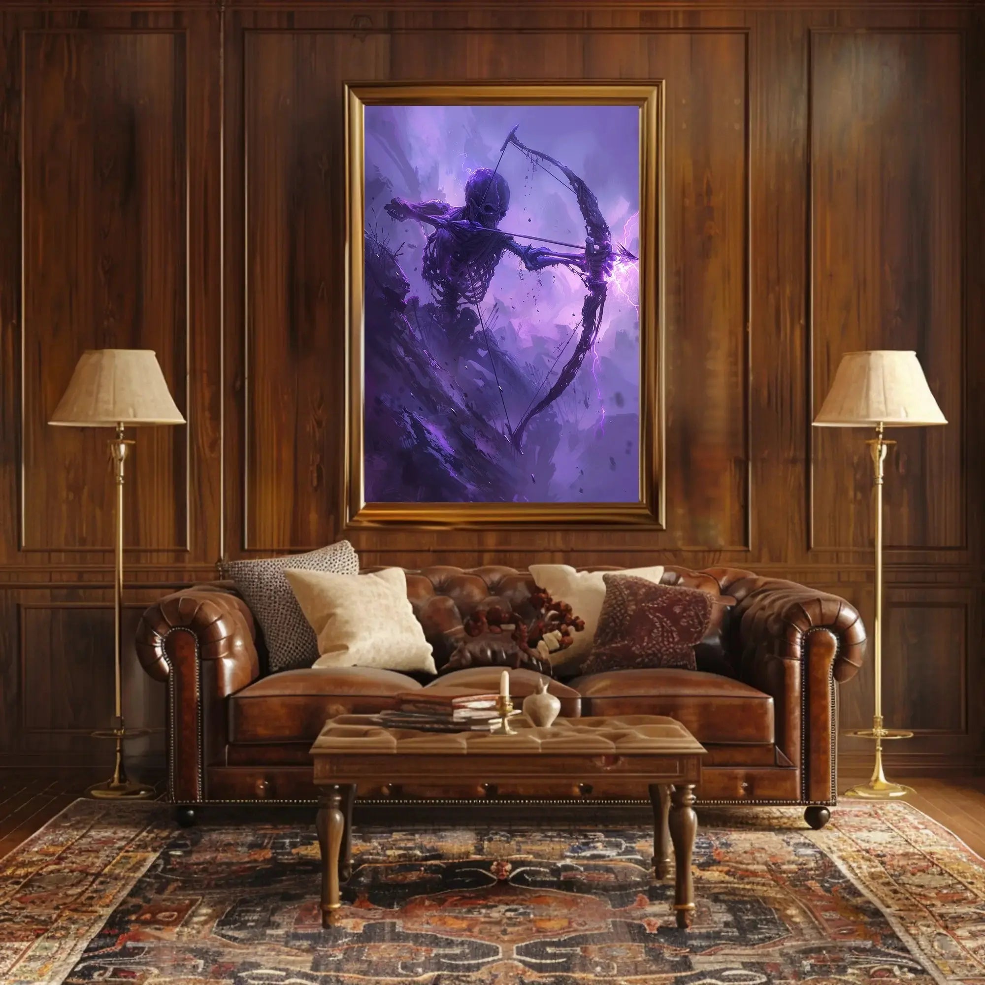 Skeleton Archer in Mystical Fantasy Art Poster PosterGoat
