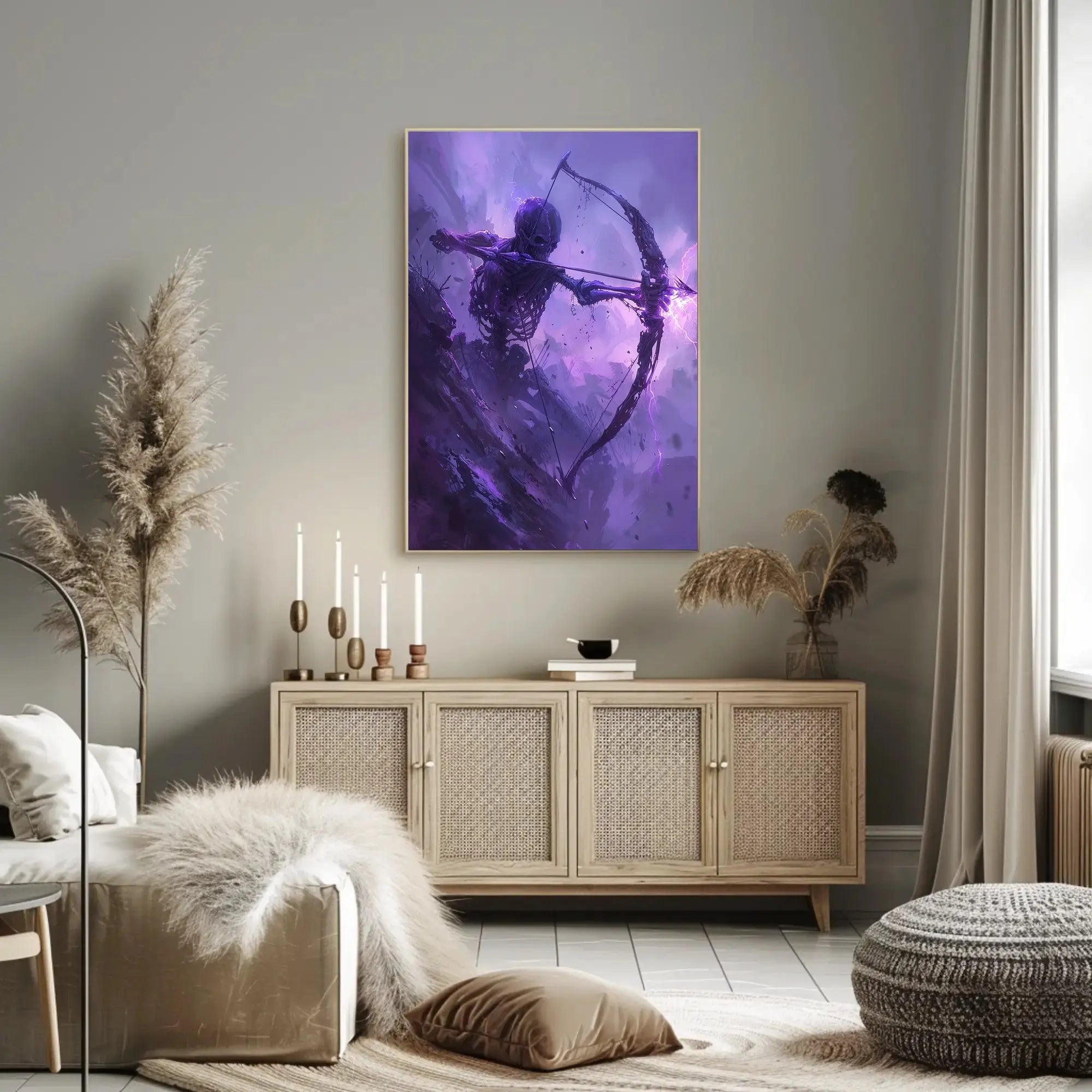 Skeleton Archer in Mystical Fantasy Art Poster PosterGoat