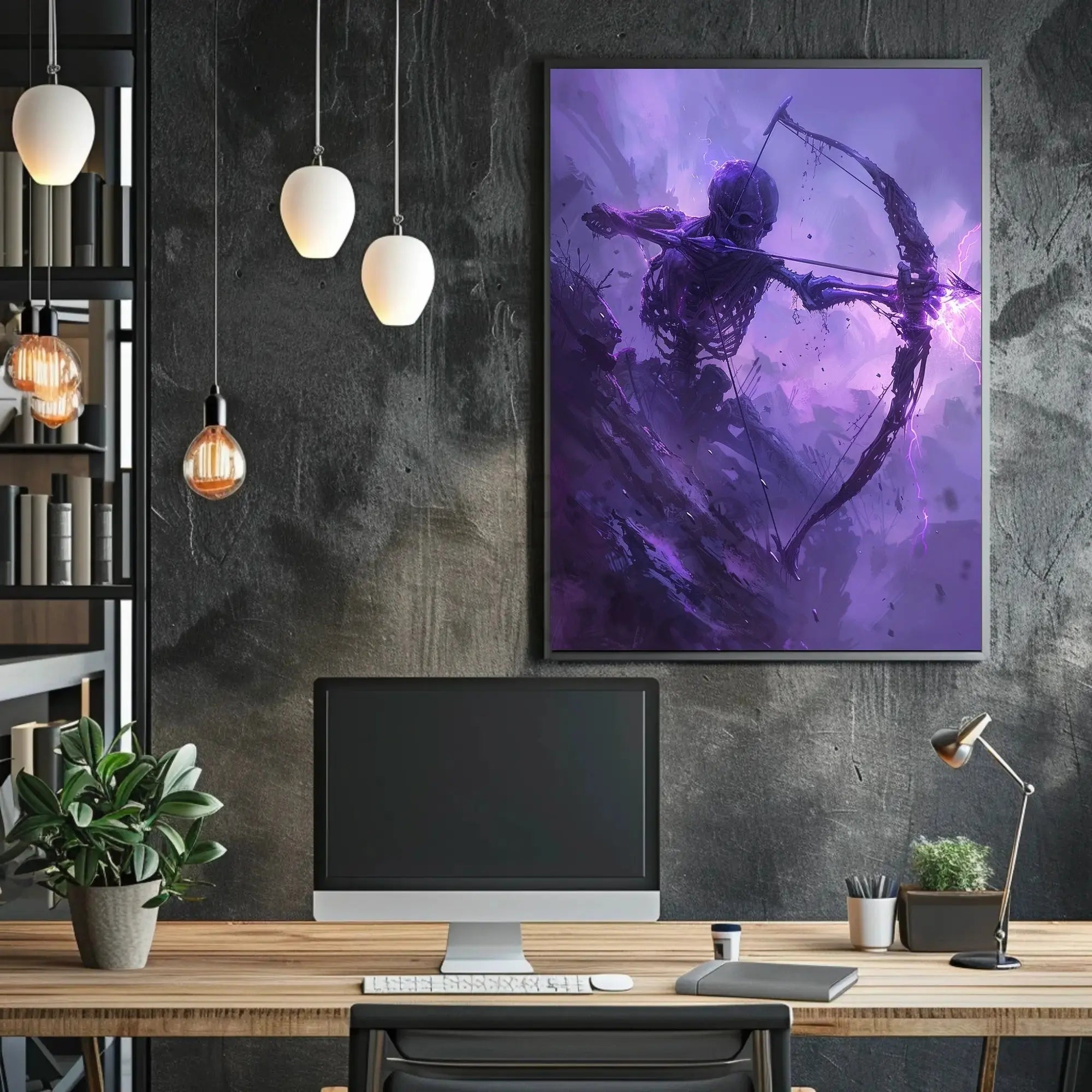 Skeleton Archer in Mystical Fantasy Art Poster PosterGoat