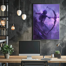 Skeleton Archer in Mystical Fantasy Art Poster PosterGoat