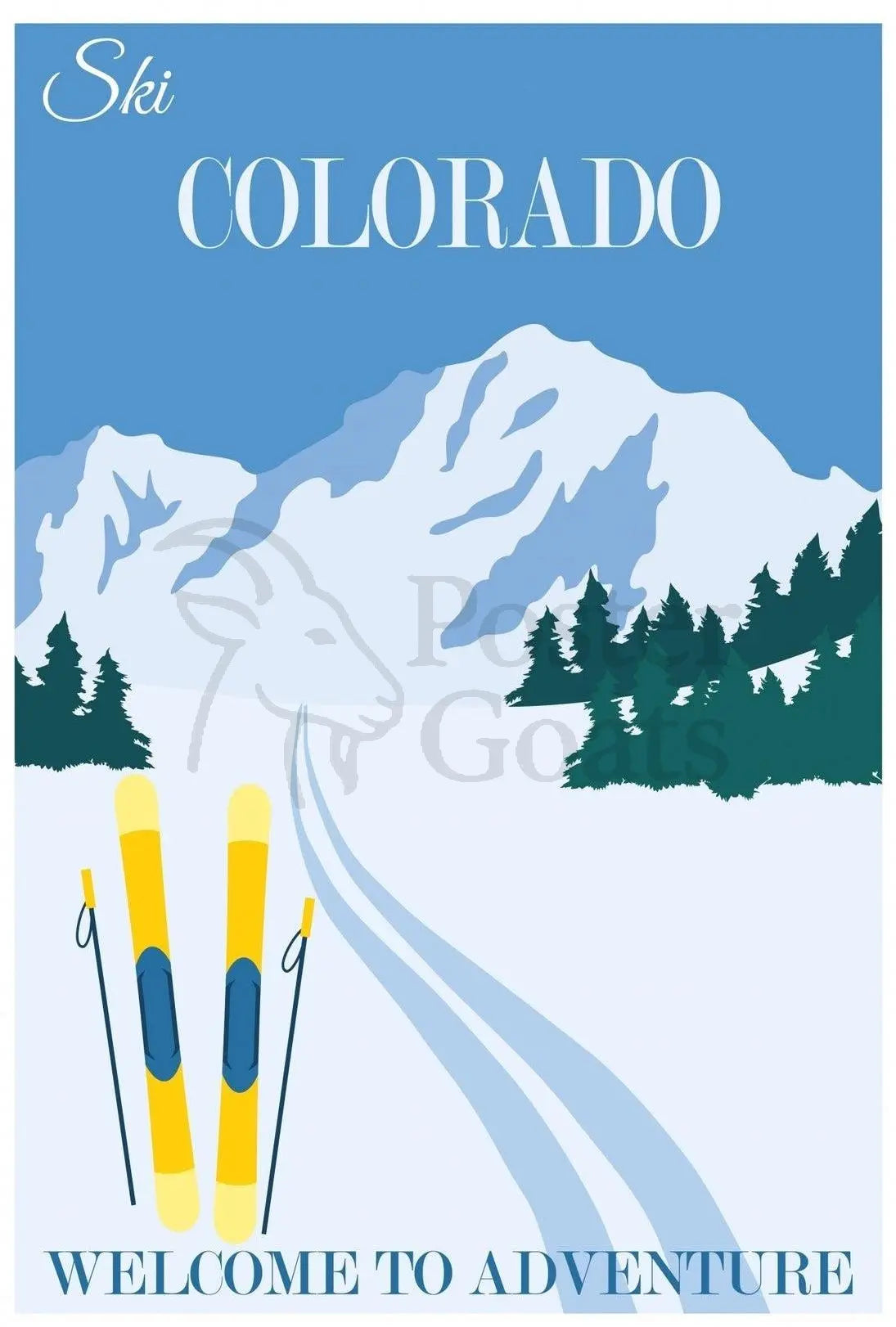 Ski Colorado Adventure Travel Poster PosterGoat