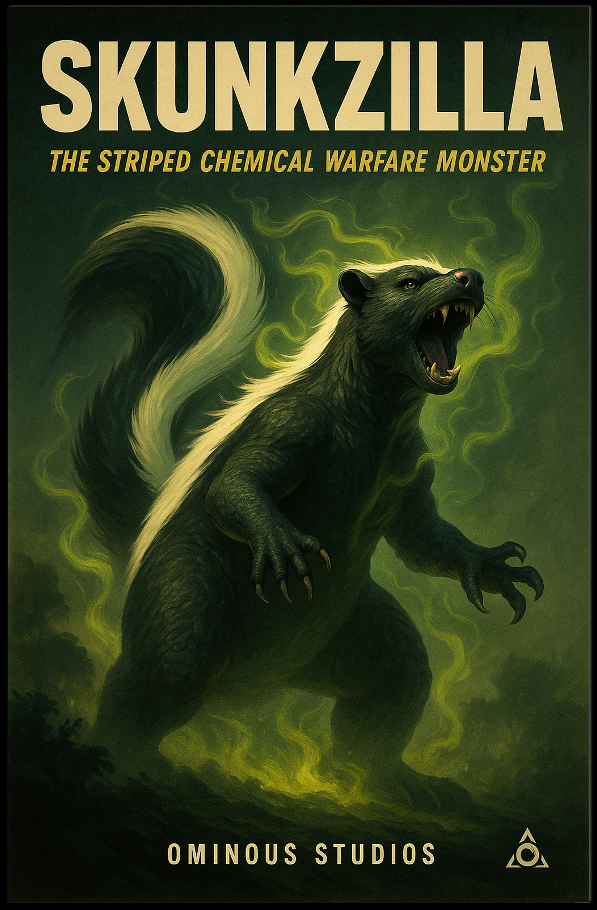 Skunkzilla The Striped Chemical Poster PosterGoat