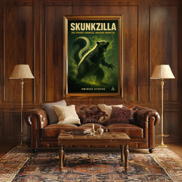 Skunkzilla The Striped Chemical Poster PosterGoat