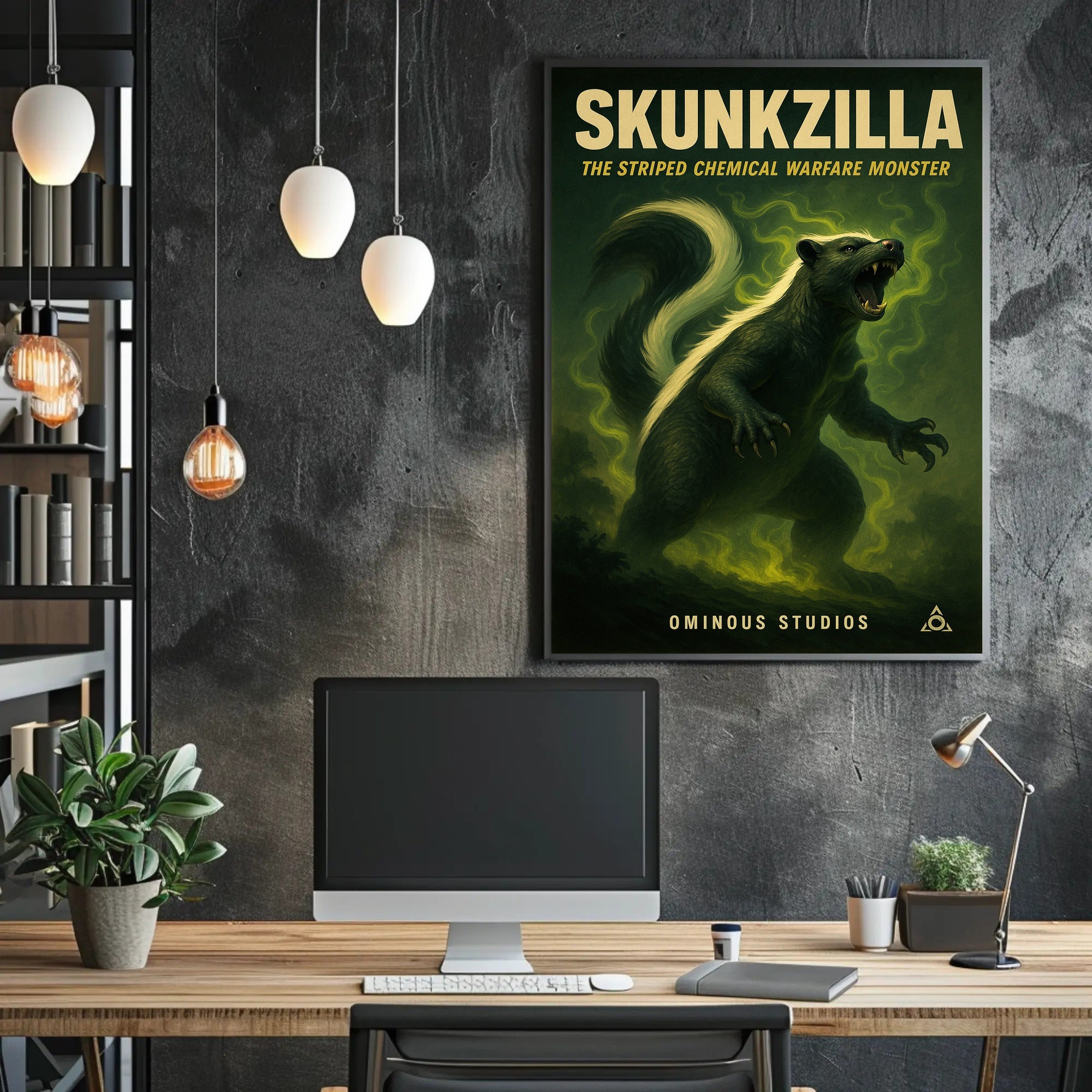 Skunkzilla The Striped Chemical Poster PosterGoat