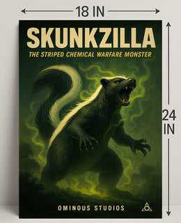 Skunkzilla The Striped Chemical Poster PosterGoat