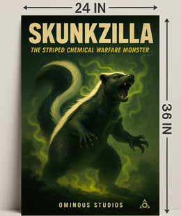 Skunkzilla The Striped Chemical Poster PosterGoat
