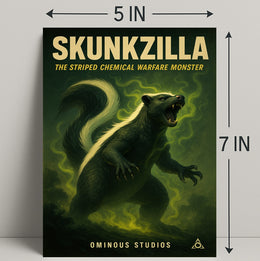 Skunkzilla The Striped Chemical Poster PosterGoat