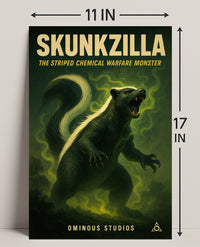 Skunkzilla The Striped Chemical Poster PosterGoat