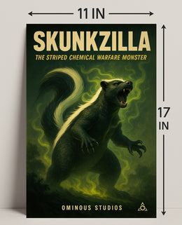 Skunkzilla The Striped Chemical Poster PosterGoat