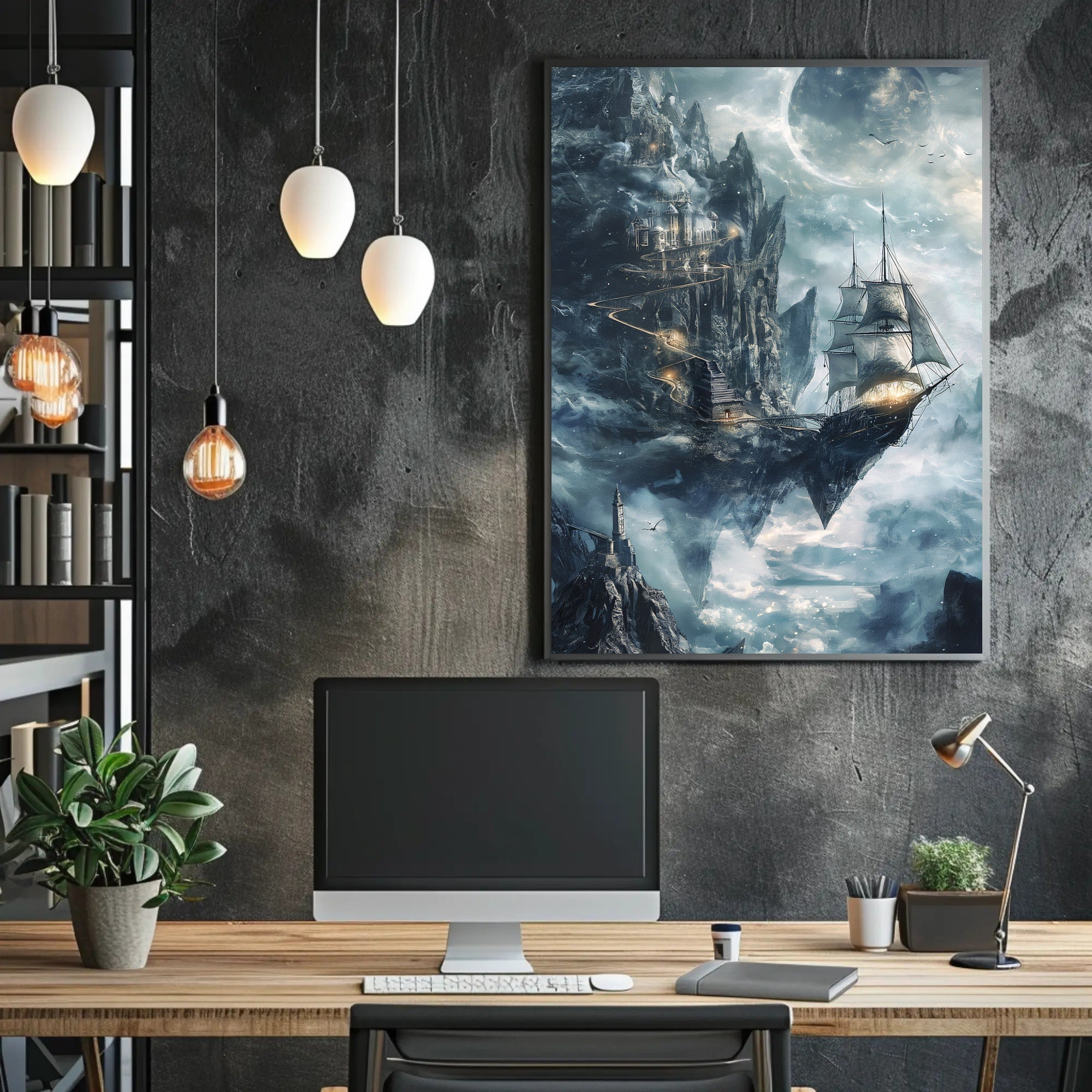 Sky-Bound Adventure: Fantasy or Mythology Poster PosterGoat