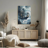 Skyborne Ship Adventure Fantasy Artistic Poster PosterGoat