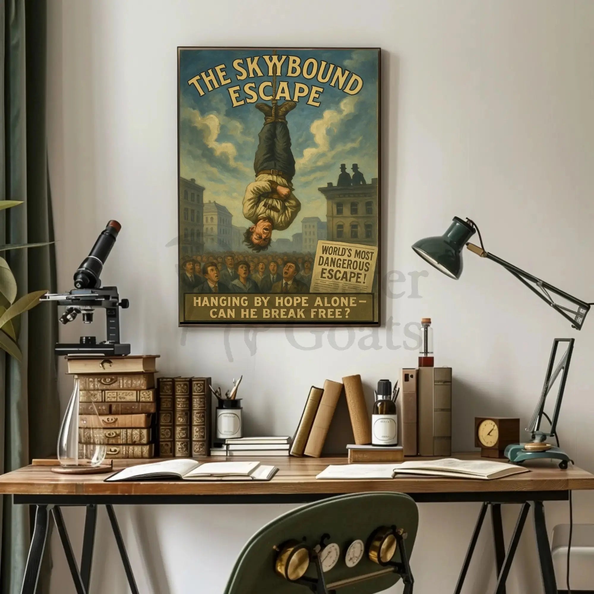 Skybound Escape Retro Magic Performance Poster PosterGoat