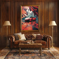 Sleek Modern Sports Car Abstract Artistic Poster PosterGoat