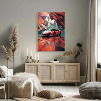 Sleek Modern Sports Car Abstract Artistic Poster PosterGoat
