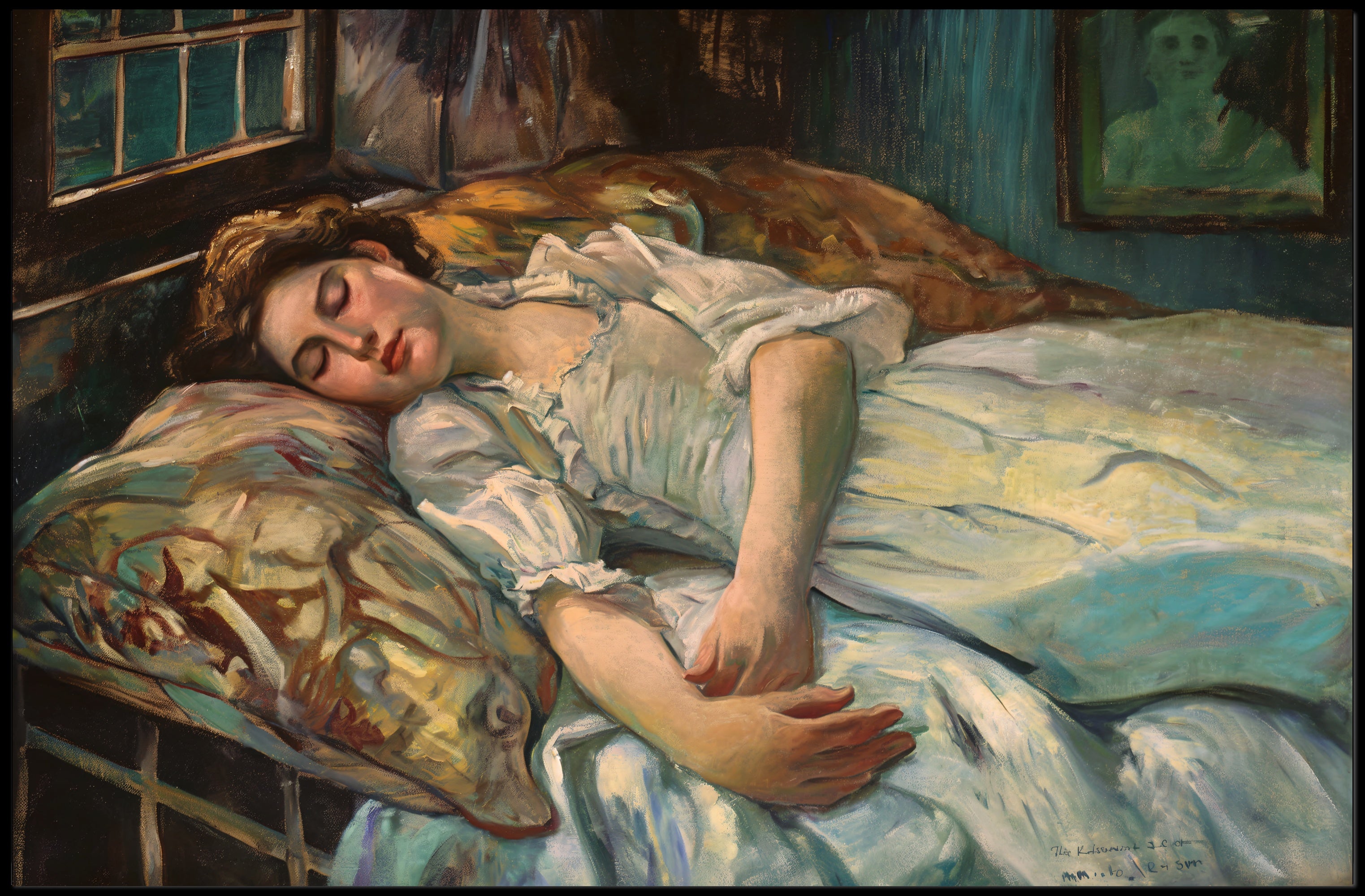 Sleeping Beauty in Tranquil Realism Art Poster PosterGoat