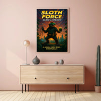 Sloth Force Slow Steady Poster PosterGoat