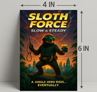 Sloth Force Slow Steady Poster PosterGoat