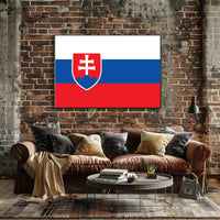 Slovakia Flag Pride Modern Art Country Flag Poster PosterGoat