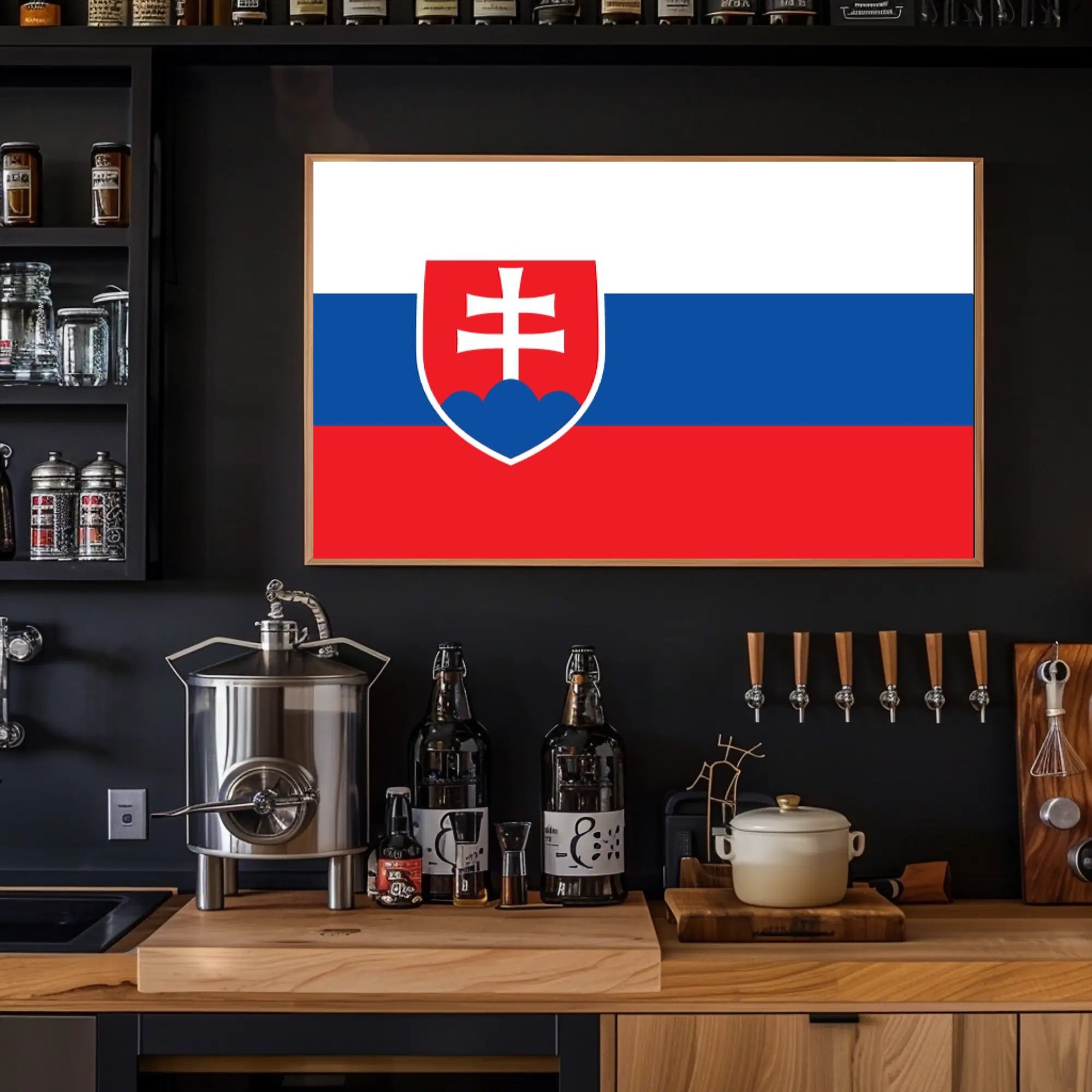 Slovakia Flag Pride Modern Art Country Flag Poster PosterGoat