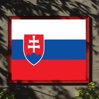 Slovakia Flag Pride Modern Art Country Flag Poster PosterGoat