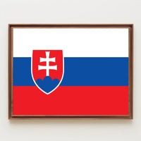 Slovakia Flag Pride Modern Art Country Flag Poster PosterGoat