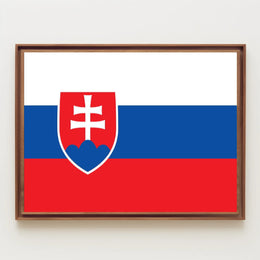 Slovakia Flag Pride Modern Art Country Flag Poster PosterGoat