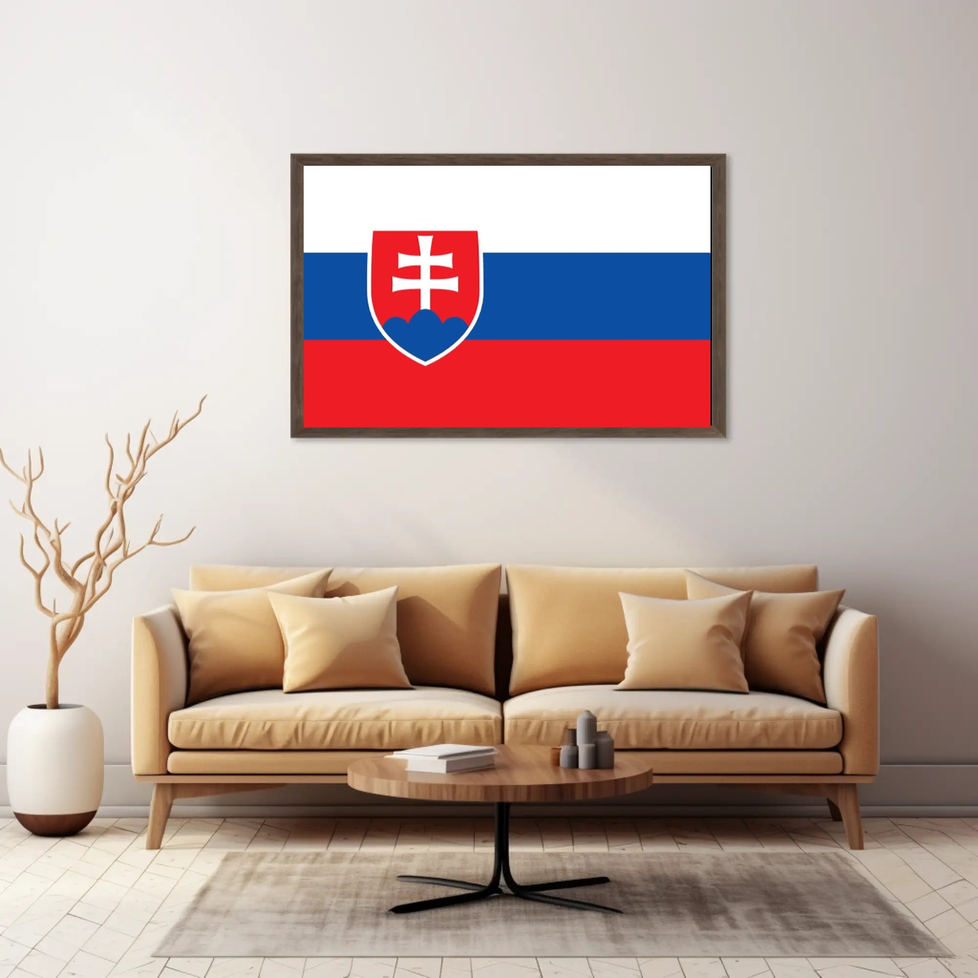 Slovakia Flag Pride Modern Art Country Flag Poster PosterGoat
