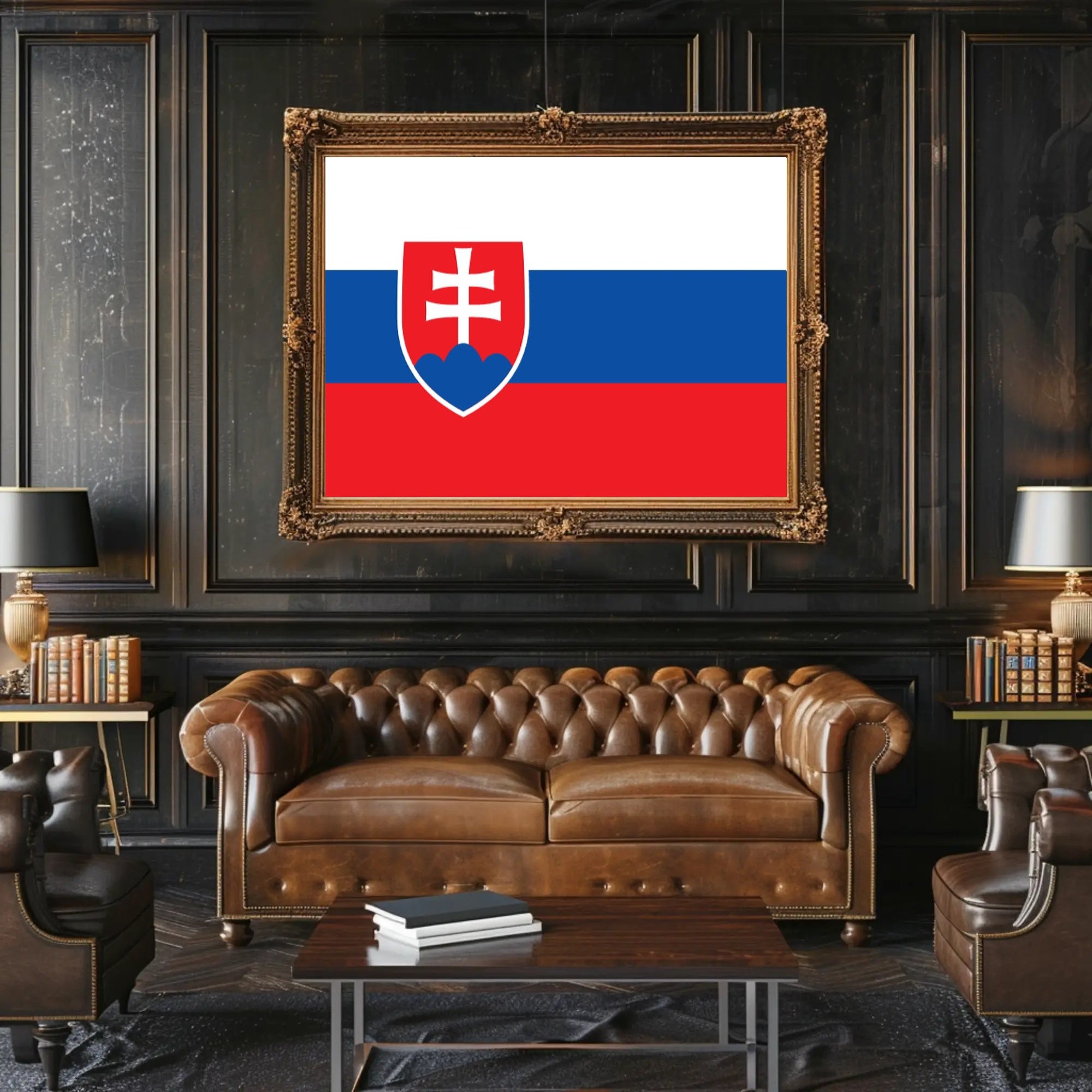 Slovakia Flag Pride Modern Art Country Flag Poster PosterGoat