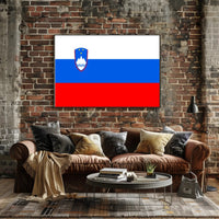 Slovenian Flag and Symbols Country Flag Poster PosterGoat