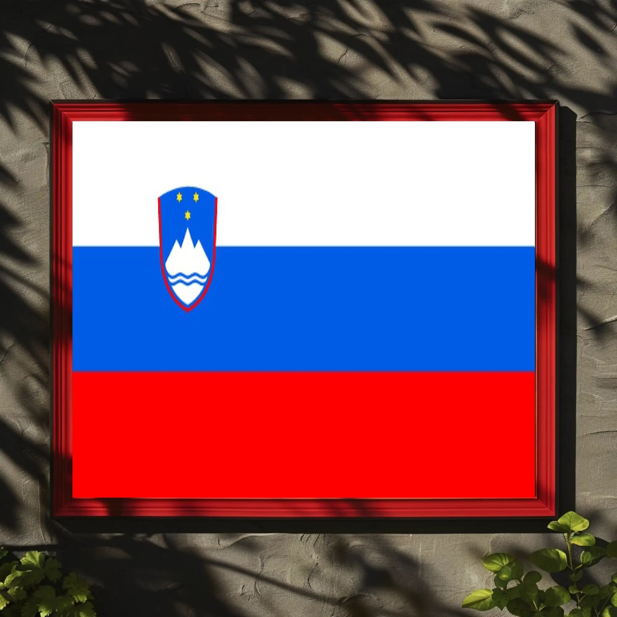 Slovenian Flag and Symbols Country Flag Poster PosterGoat