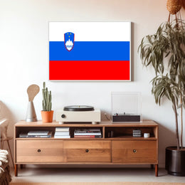 Slovenian Flag and Symbols Country Flag Poster PosterGoat