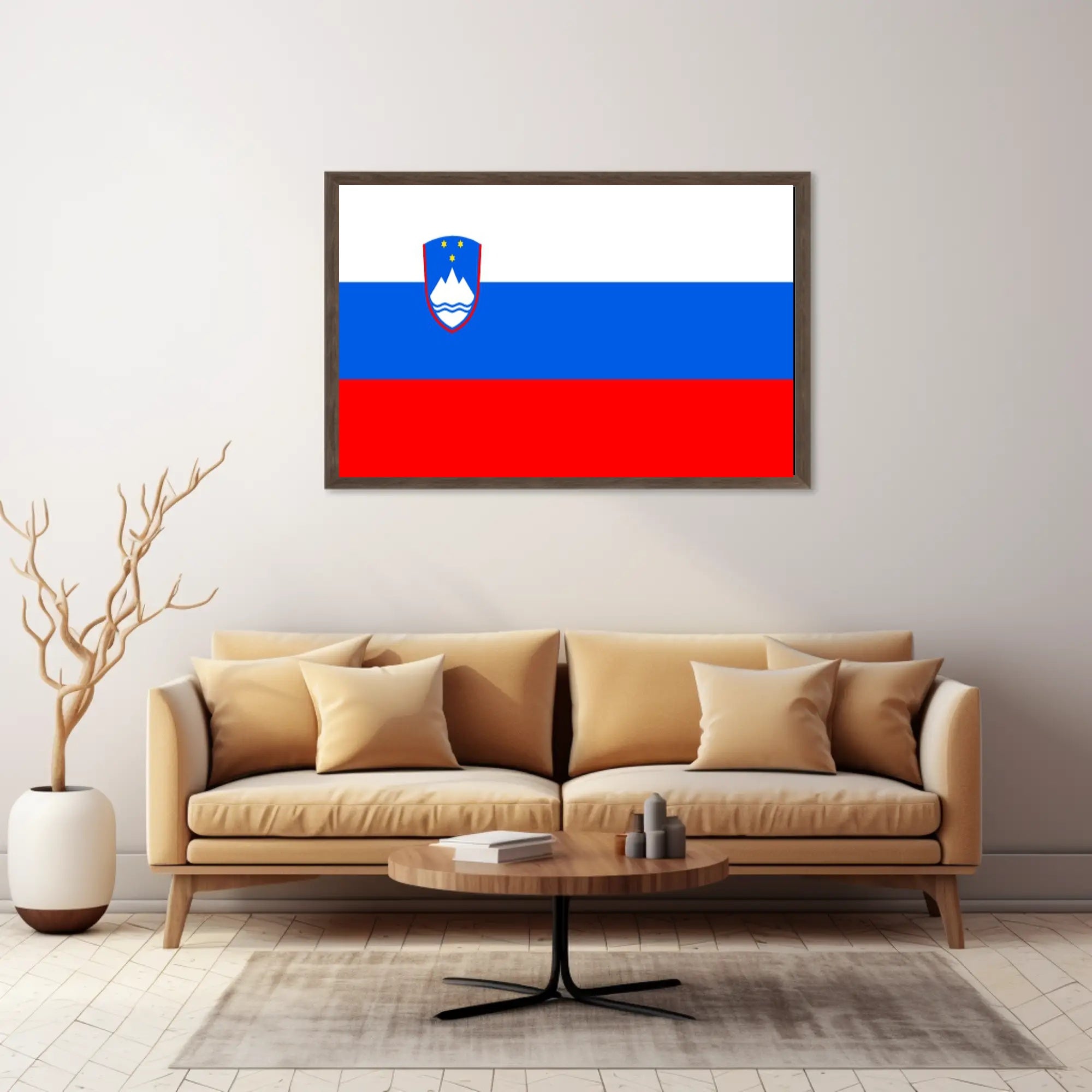 Slovenian Flag and Symbols Country Flag Poster PosterGoat
