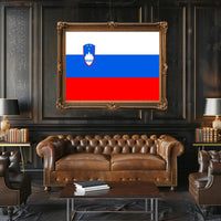 Slovenian Flag and Symbols Country Flag Poster PosterGoat