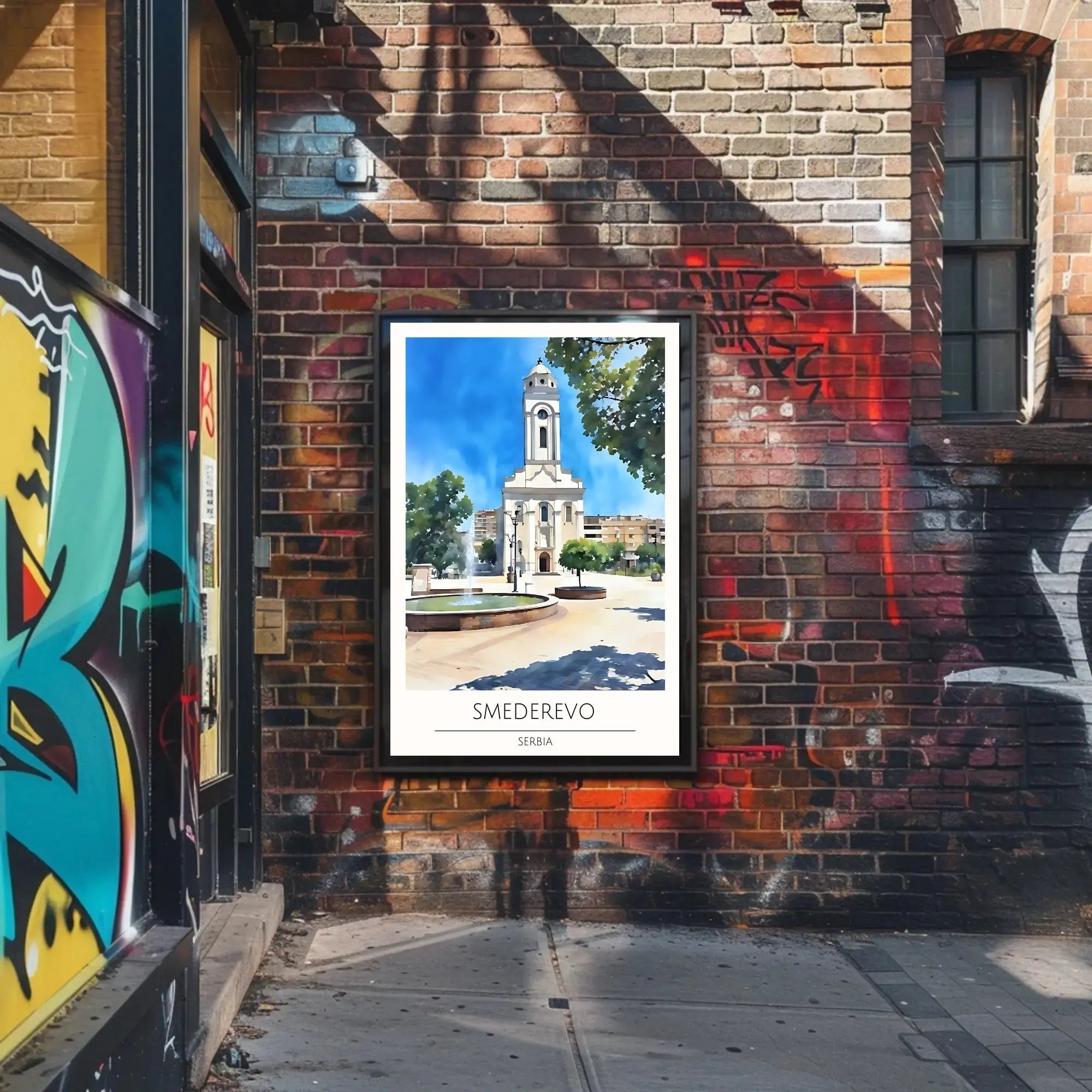 Smederevo Historical Charm Illustrated Travel Poster PosterGoat