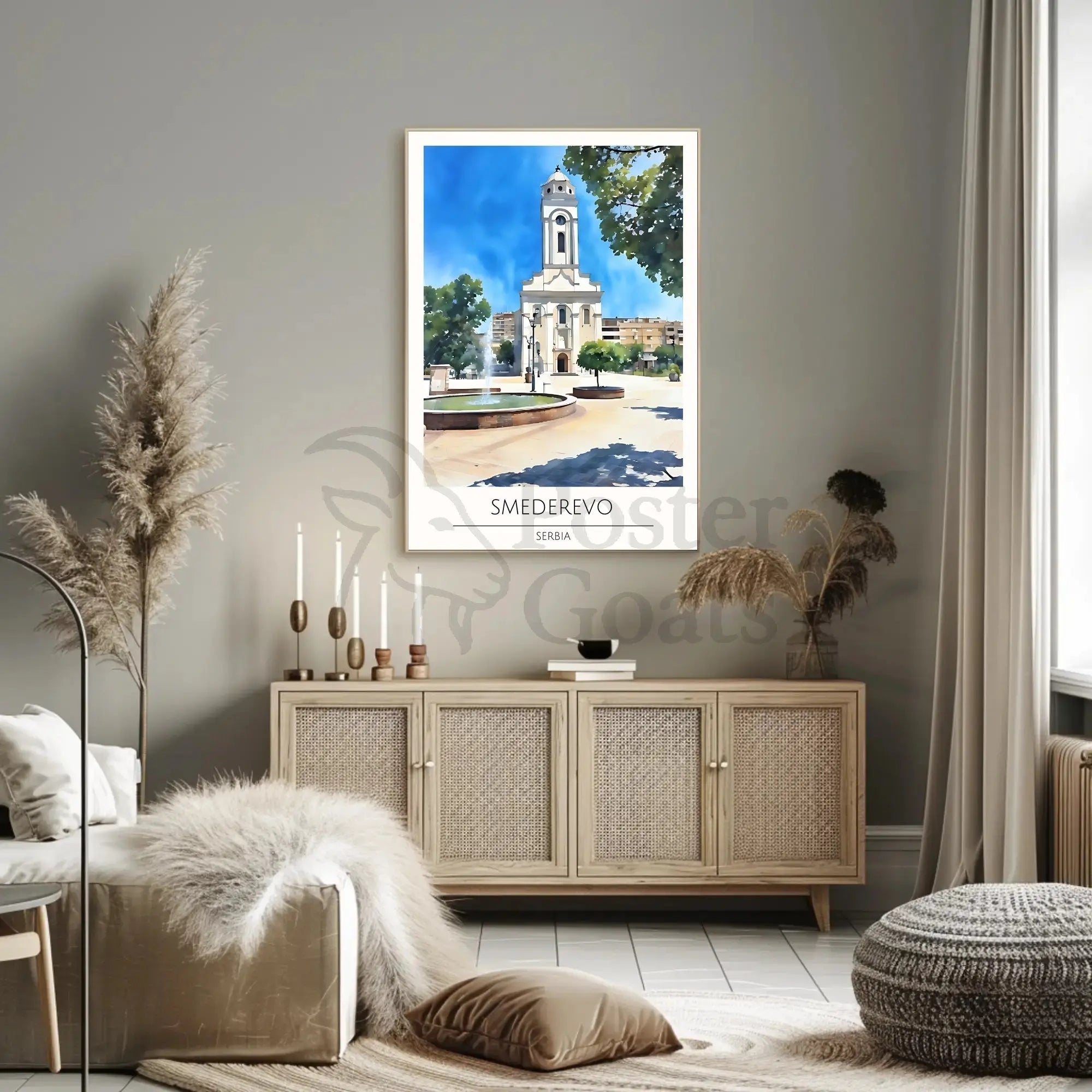 Smederevo Historical Charm Illustrated Travel Poster PosterGoat