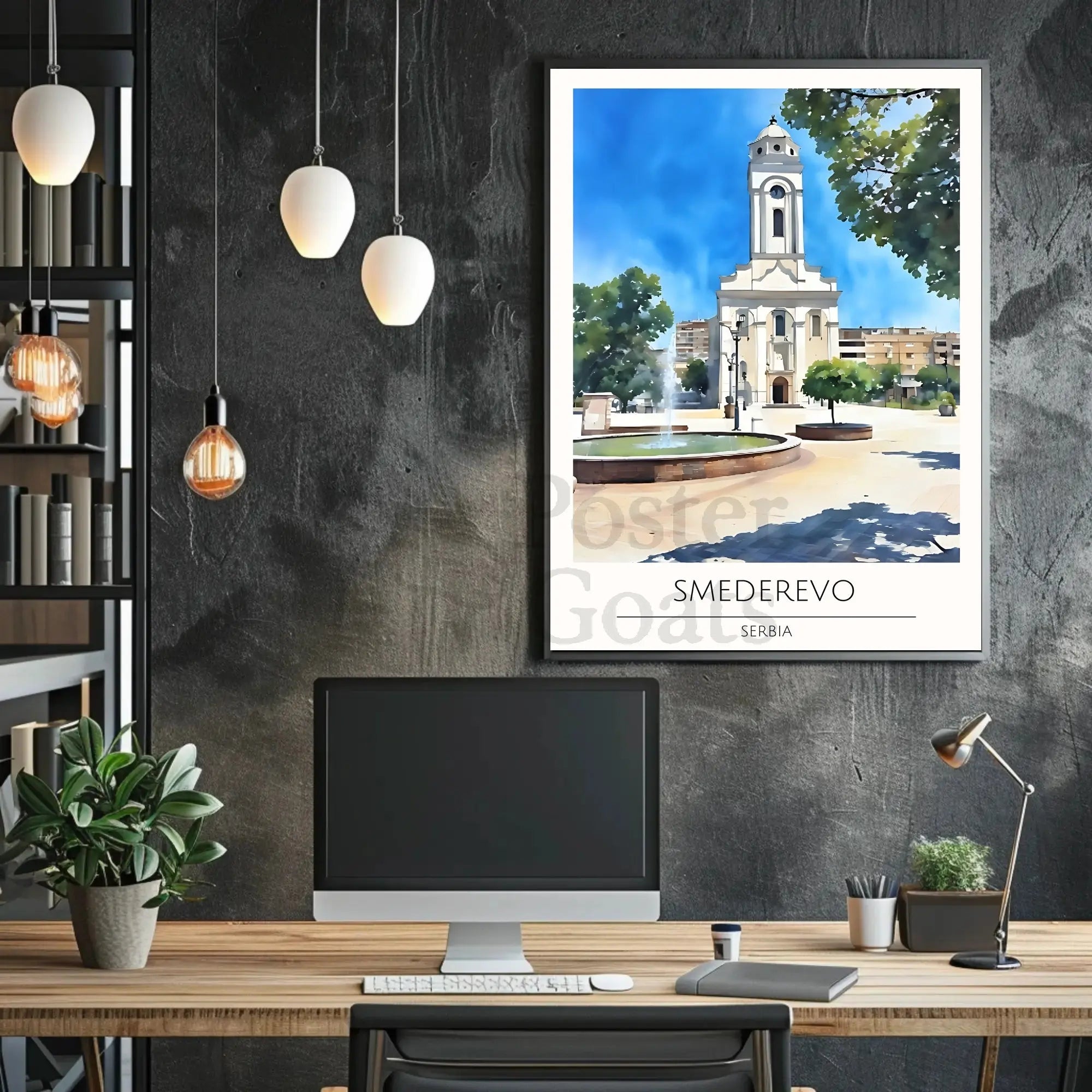 Smederevo Historical Charm Illustrated Travel Poster PosterGoat