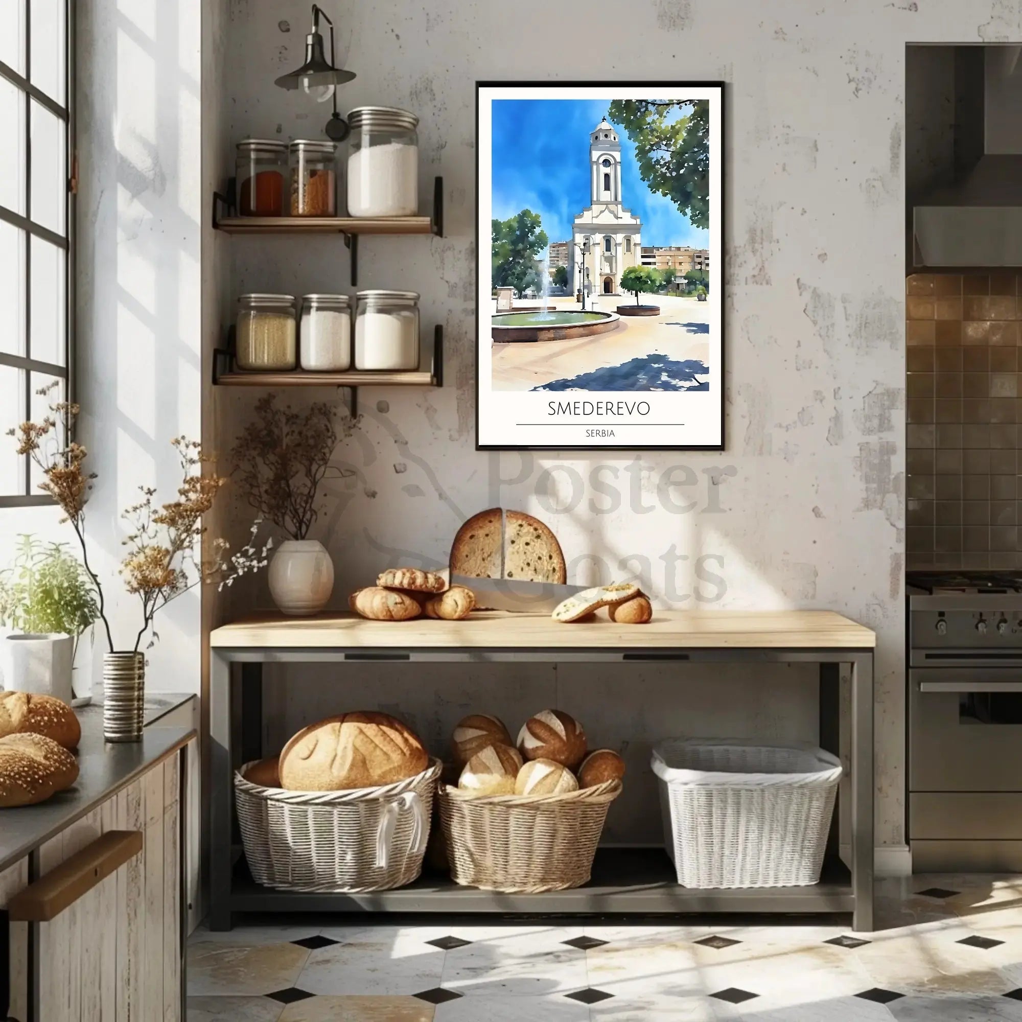 Smederevo Historical Charm Illustrated Travel Poster PosterGoat