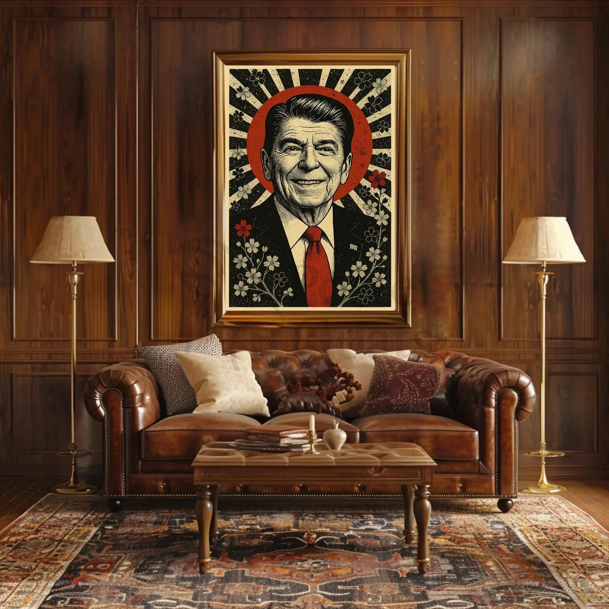 Smiling Leader Vintage Mid-Century Political Propaganda Poster PosterGoat