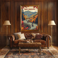 Smoky Mountains Autumn Adventure Travel Poster PosterGoat
