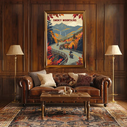 Smoky Mountains Autumn Adventure Travel Poster PosterGoat